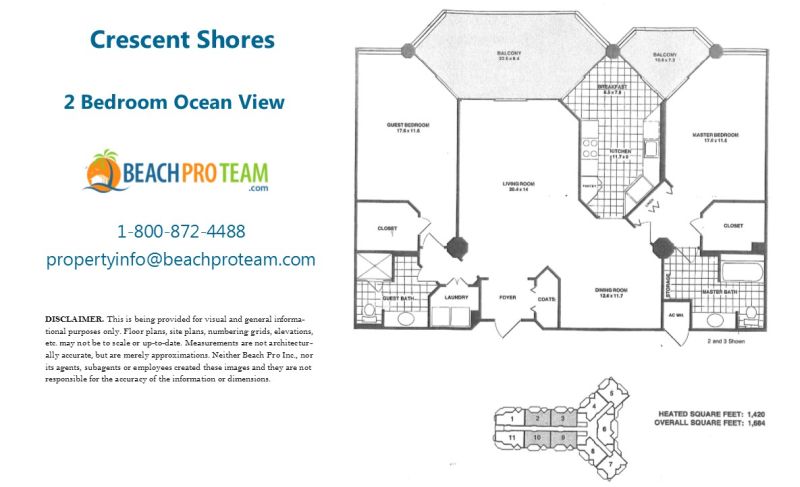 Maisons Sur Mer Floor Plan 2, 3, 9, 10 - 2 Bedroom Ocean View